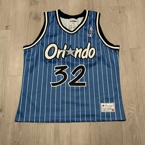 Vintage Champion Orlando Magic Shaquille O’Neal European Pinstripe Jersey